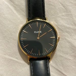 Cluse La Boheme Rose Gold Watch with Interchangeable Gray and Black Straps